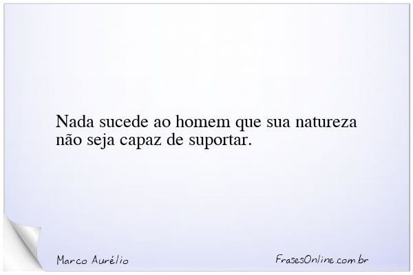 Frase de Marco Aurélio
