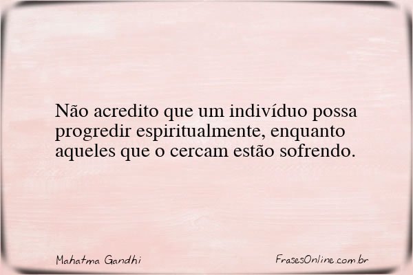 Frase de Mahatma Gandhi