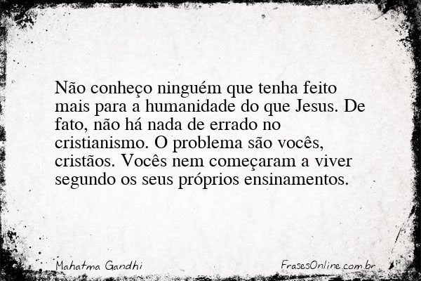 Frase de Mahatma Gandhi