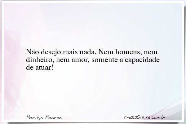 Frase de Marilyn Monroe