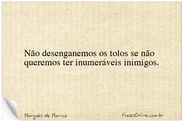 Frase de Marquês de Maricá