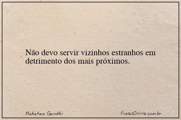 Frase de Mahatma Gandhi