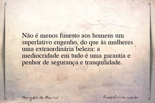 Frase de Marquês de Maricá