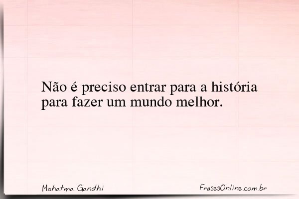 Frase de Mahatma Gandhi