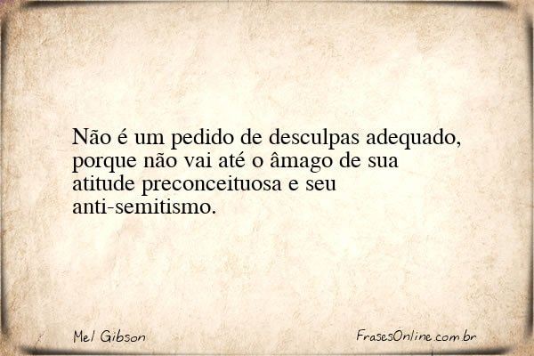 Frase de Mel Gibson