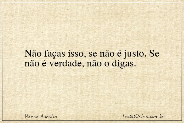 Frase de Marco Aurélio