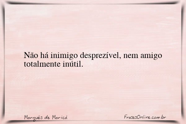 Frase de Marquês de Maricá