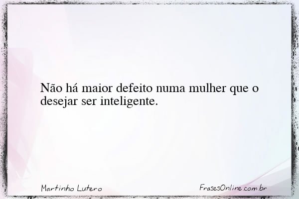 Frase de Martinho Lutero