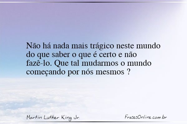 Frase de Martin Luther King Jr.