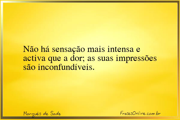 Frase de Marquês de Sade