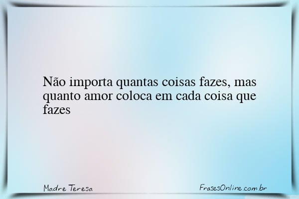Frase de Madre Teresa