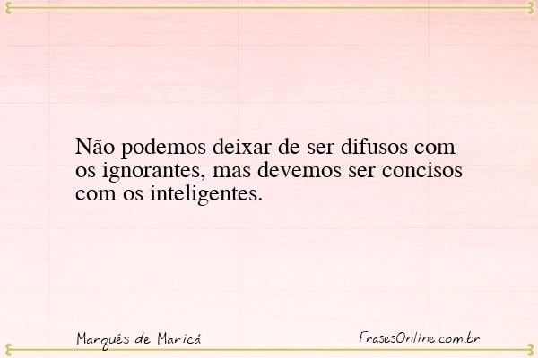 Frase de Marquês de Maricá