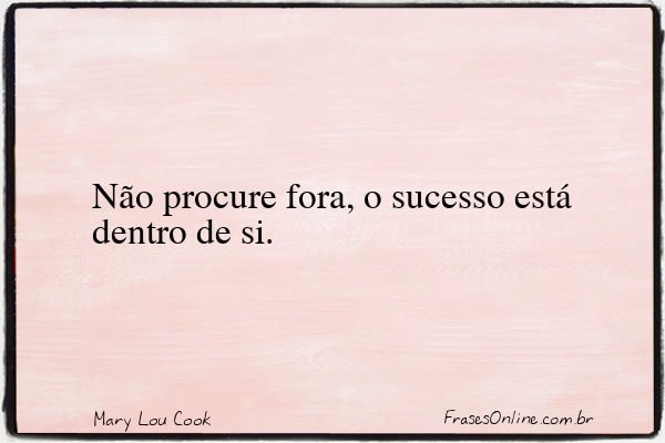 Frase de Mary Lou Cook