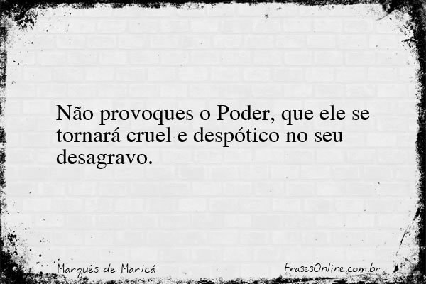 Frase de Marquês de Maricá