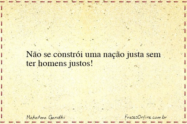 Frase de Mahatma Gandhi