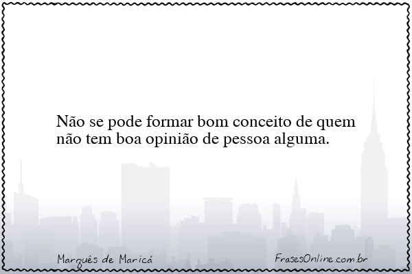 Frase de Marquês de Maricá