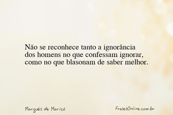 Frase de Marquês de Maricá