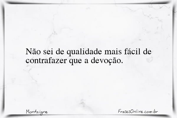 Frase de Montaigne