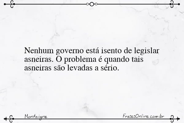Frase de Montaigne