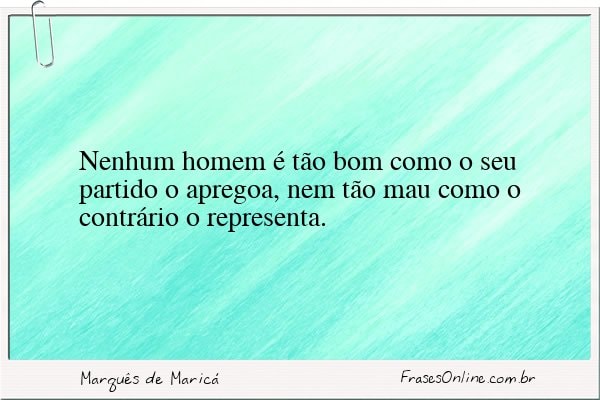 Frase de Marquês de Maricá