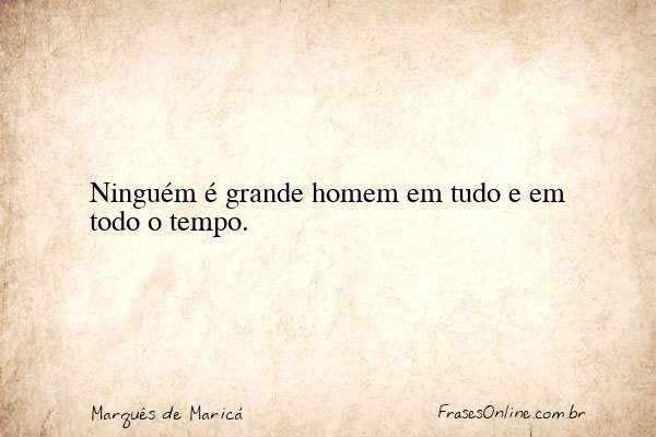 Frase de Marquês de Maricá