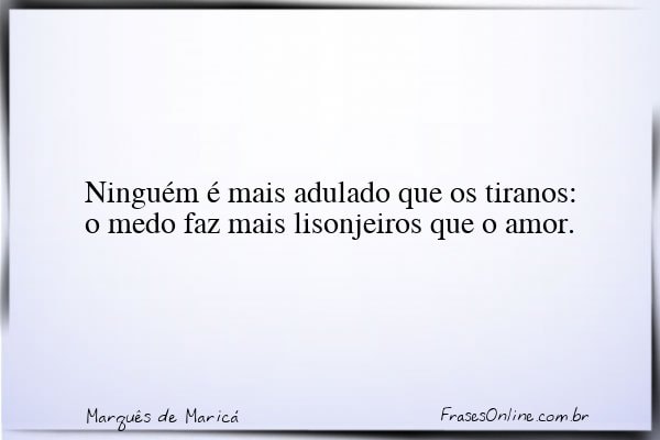 Frase de Marquês de Maricá