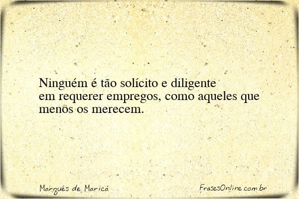 Frase de Marquês de Maricá