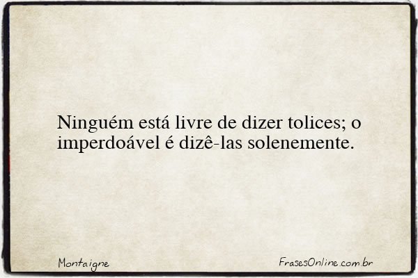 Frase de Montaigne