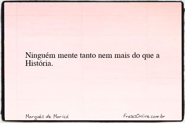 Frase de Marquês de Maricá