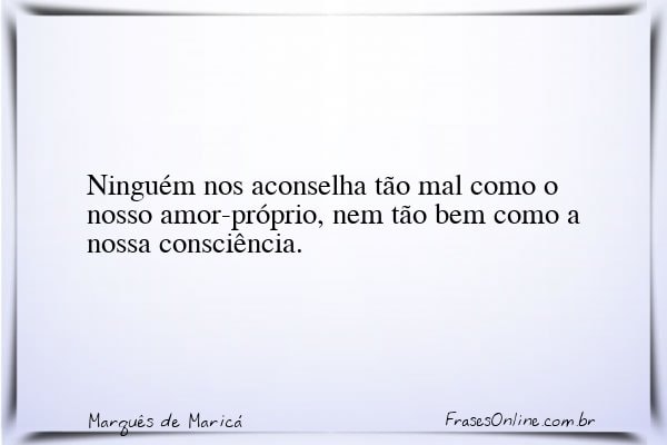 Frase de Marquês de Maricá