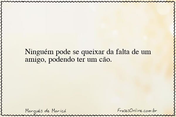 Frase de Marquês de Maricá