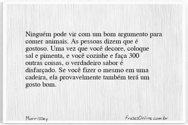 Frase de Morrissey