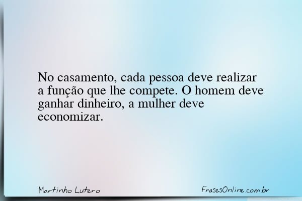 Frase de Martinho Lutero