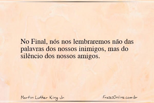 Frase de Martin Luther King Jr.
