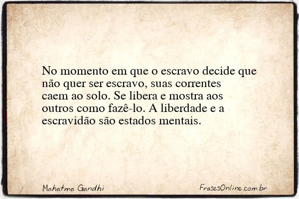 Frase de Mahatma Gandhi