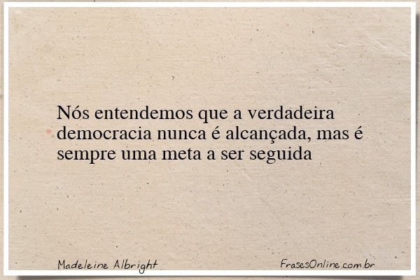 Frase de Madeleine Albright