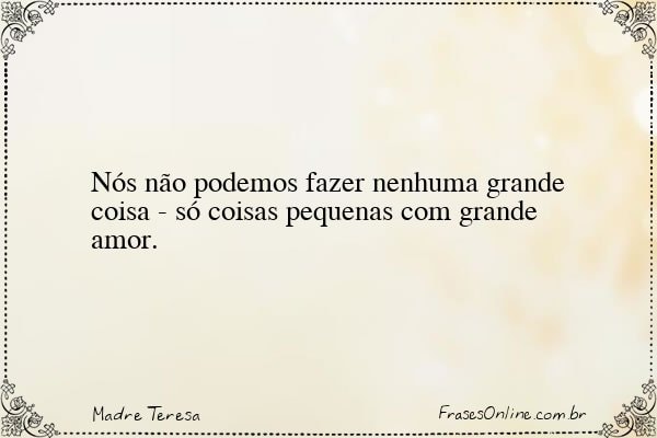 Frase de Madre Teresa