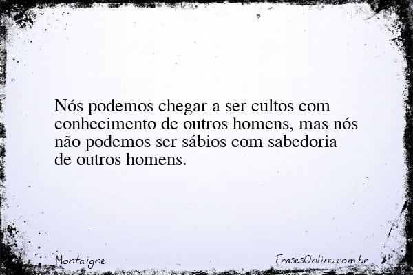 Frase de Montaigne