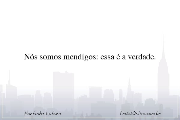 Frase de Martinho Lutero