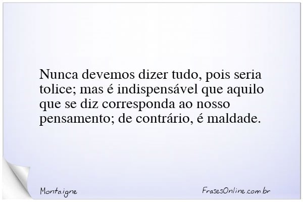Frase de Montaigne