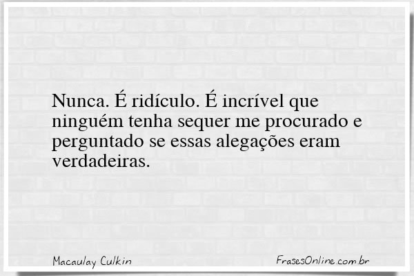 Frase de Macaulay Culkin