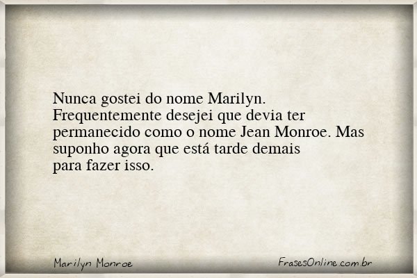 Frase de Marilyn Monroe
