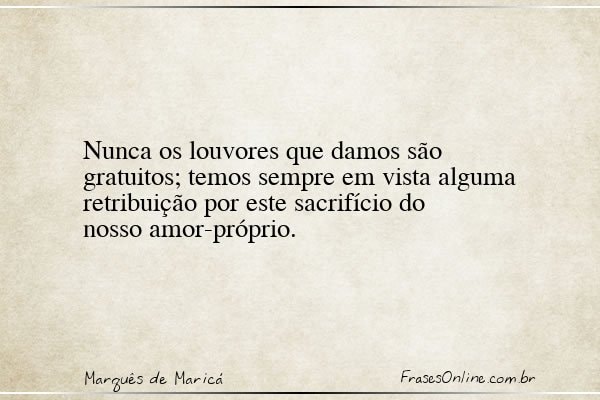 Frase de Marquês de Maricá