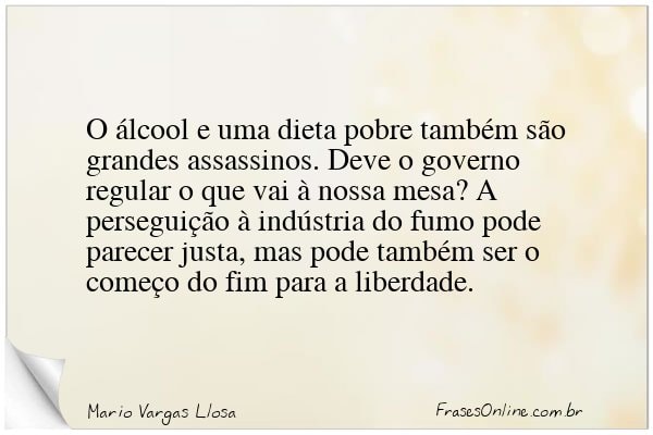 Frase de Mario Vargas Llosa