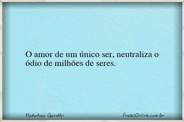 Frase de Mahatma Gandhi