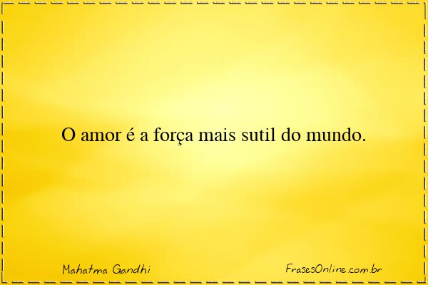 Frase de Mahatma Gandhi