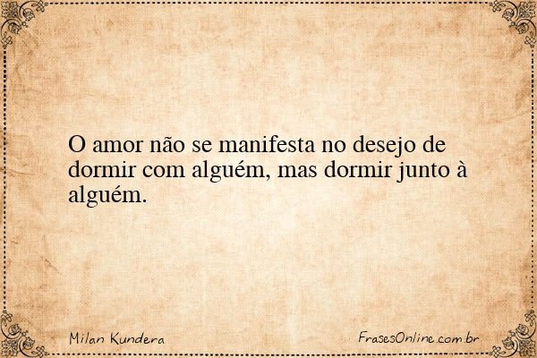 Frase de Milan Kundera