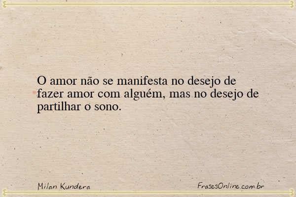Frase de Milan Kundera