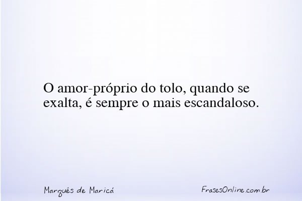 Frase de Marquês de Maricá