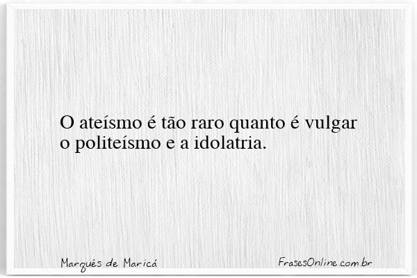 Frase de Marquês de Maricá